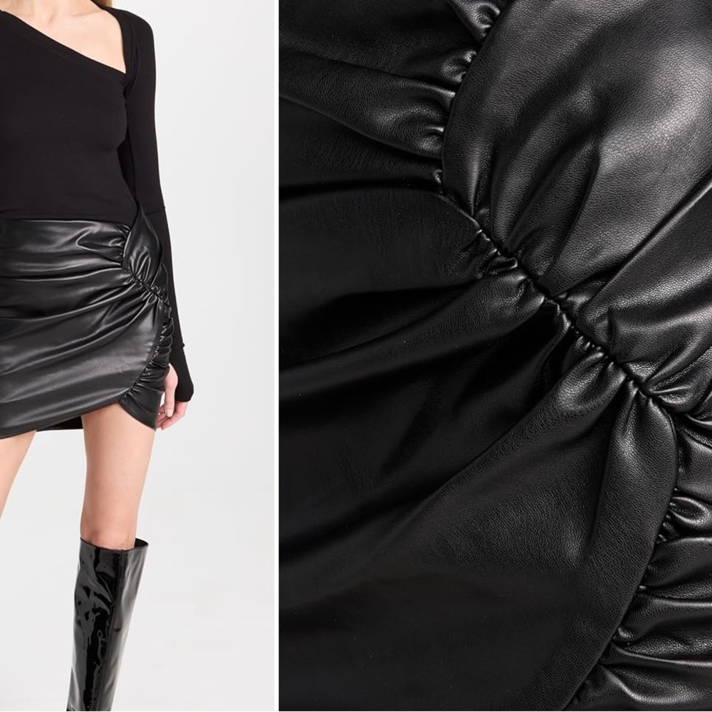 ASTR Faux Leather Black Mini Skirt Size Small - Picture 9 of 11